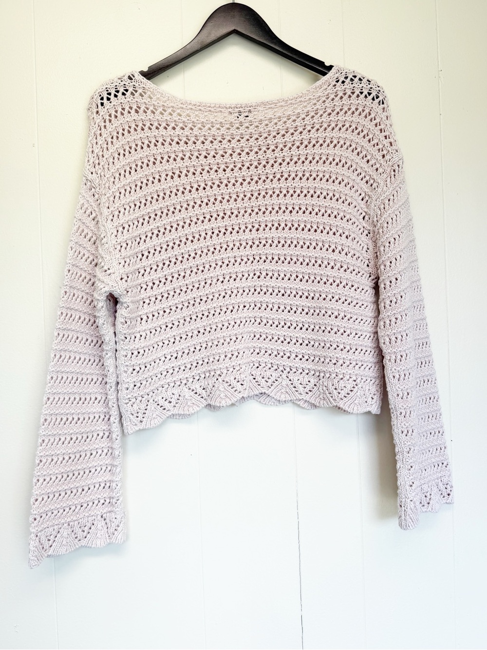 AMERICAN EAGLE Ballet Neck Open Knit Sweater Medium - Picture 6 of 8